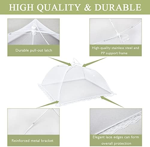 Food Covers Food Tent for Outside Mesh to Keep Bugs away, 2 Extra Large Size (40” x 24”) Reusable Collapsible Food Nets including Carry Bag,Ideal for Picnic Party BBQ Wedding Fruit - Image 2