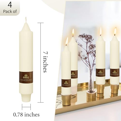 Ivory Candle Dripless Candlesticks Short Taper Candle 7 inch Small Candle Sticks Ivory Tapered Candles Wax Cute Stick Candles for Home Décor Weddings Holiday - Image 4