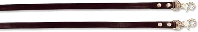 Circle Y Scissor Snap Split Rein|Durable Adjustable Western Flat Leather Equine Training Snap Roper Rain with Heavy Stainless Steel Hardware|Ranch Riding & Horse Training