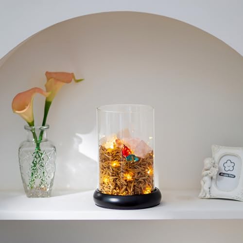 Sziqiqi Black Hurricane Candle Holder, Pillar Candle Holder with Glass - Image 4