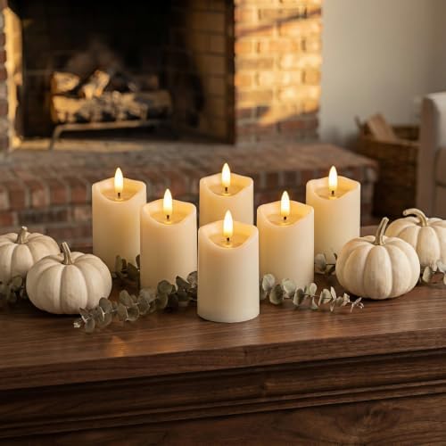 Simplelight Ivory Flameless Votive Candles with Timer, Set of 6 - Image 6