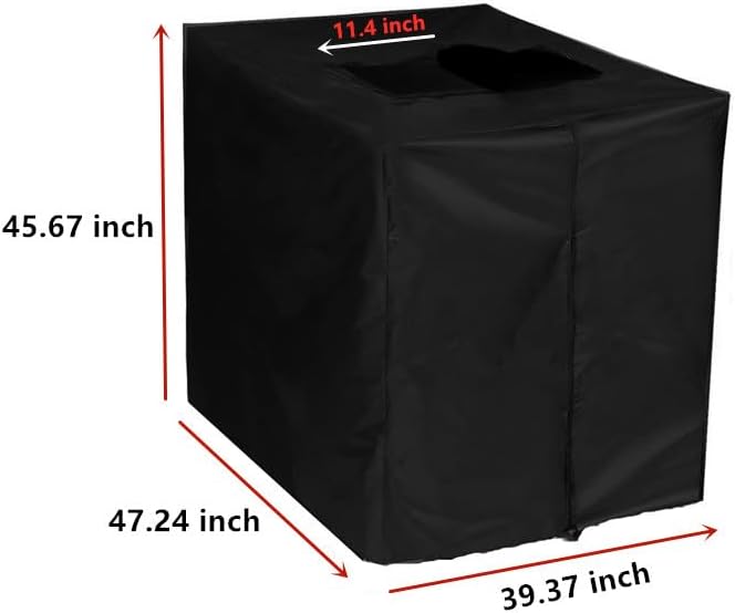 IBC Tote Cover, GDCCPRO 600D Heavy Duty Waterproof Cover for 1000L IBC Container Rain Water Tank Outdoor 275 Gallon Rain Barrel Foil Anti-Dust Sun Protection Anti-UV (600D Black)