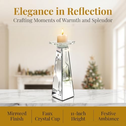 GIMORRTO Candle Holders 2 Sets Tabletop Decor for Wedding, Church, Fall, Holiday DéCor, Table Centerpiece Decoration. … (11 INCH) - Image 5