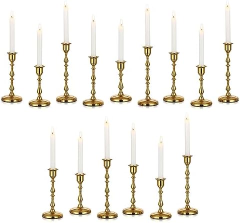 Gold Candlestick Holders Vintage: Brass Taper Candle Holders Bulk by CreatedforWeddingsandHome