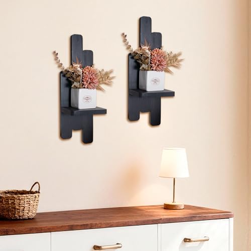 Yorkmills Wall Candle Sconces Set of Two, Black Wall Sconce Candle Holder - Image 6