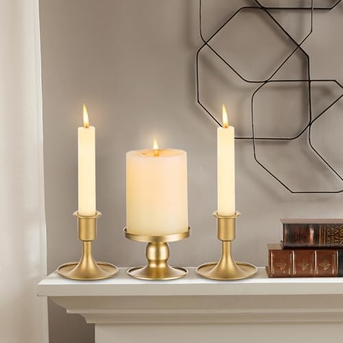Unity Candle Holder - Gold Unity Candle Holders for Weddings, Metal Gold Unity Candlestick Holder Set of 3, Decorative Unity Candle Stand for Wedding Ceremony Table Centerpiece Decoration Gift - Image 4