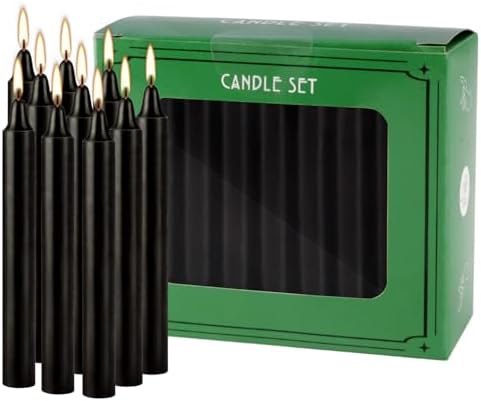 40-Pack of 4-Inch Black Taper Candles - Smokeless, Long-Burning (1.5 Hours Each) - Ideal for Dinners, Parties, Ceremonies, and Shabbat Observances - Image 3
