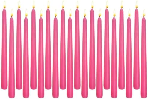 Hot Pink Elegant Taper Candles for Romantic Home Décor and Events by Unknown