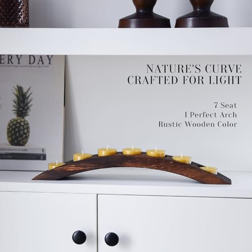 Wood Bridge Candle Stand, Tealight Arch Holder, 7 in 1 Tea Candle Holder - Image 4