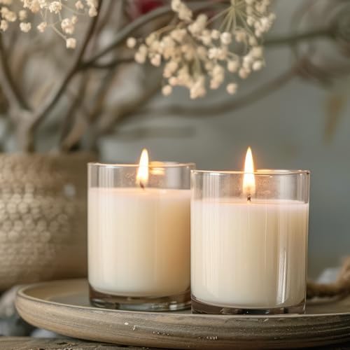 48 Pack Unscented Clear Glass Filled Votive Candles. Hand Poured Wax Candle Ideal Gifts - Image 3