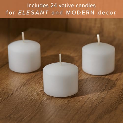 Simply Soson White Votive Candle Set of 24 Bulk Unscented 10Hr Burn - Image 3