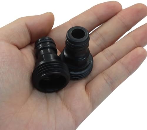 12 Pack Black Plastic Garden Hose Quick Connect Fittings - 3/4-Inch Male Adapter, Perfect for Watering Systems, Sprinklers and Drip Irrigation - Image 4