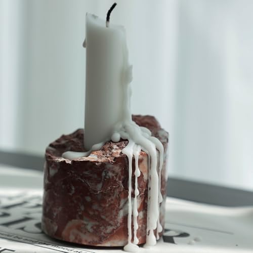 Marble Taper Candle Holder Handmade Stone Candlestick Table Decor Stand - Image 5