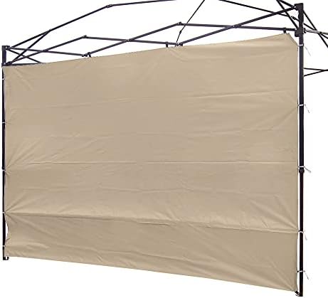 NINAT Canopy Sunwall Sidewall Gazebos Tent Waterproof for 8x8ft Pop up Canopy Straight Leg Gazebos Outdoor Instant Canopies 1 Pcs Beige Canopy Sidewall Only by NINAT