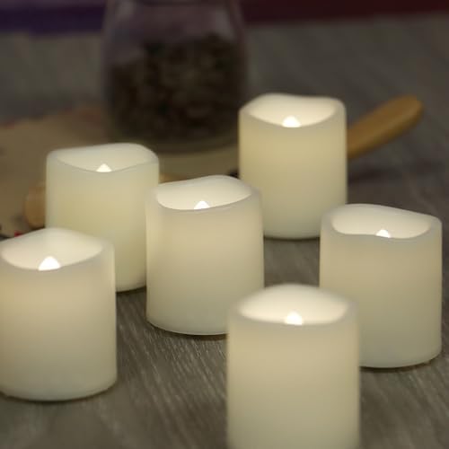CANDLE CHOICE Battery Operated Flameless Votive Candles Small Bright Flickering LED Lights for Wedding Party Table Centerpieces Halloween Christmas Home Decoration Batteries Incl. 24 Pack White Light - Image 3