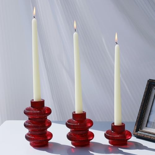 VOHO 6pcs Red Candlestick Holders for Valentines Day Christmas Decorations - Image 6
