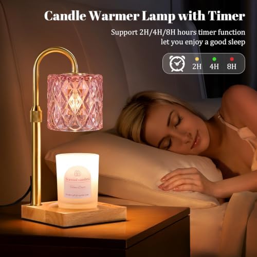 Pink Candle Warmer Lamp with Timer - Wax Melt Warmer for Jar Candles - Image 7