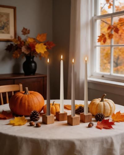 Brown Tall Taper Candles 12 inch Unscented Smokeless Long Tall Tapered Candle for Candlesticks Sticks Wedding Advent Home Decor Dinner Christmas，Set of 12 - Image 4