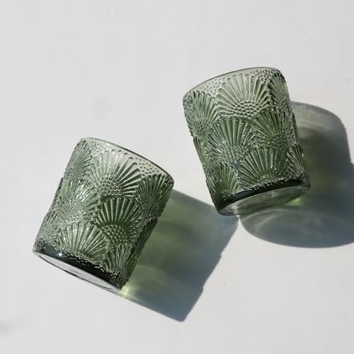 Woho Green Votive Candle Holders Set of 12, Green Glass Tealight Candle Holder for Wedding Party Table Centerpiece, Tea Lights Candle Holder Vintage for Fall Thanksgiving Christmas Decor - Image 3