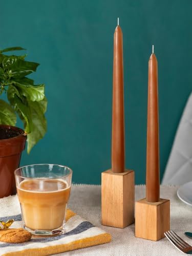 CANDWAX 12 Inch Taper Candles Terracotta Decor Candle Sticks 12 Pack - Image 7