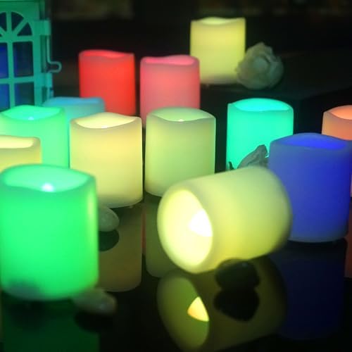 Battery Operated Flameless LED Color Changing Votive Candles Lights 12 PCS - Image 5