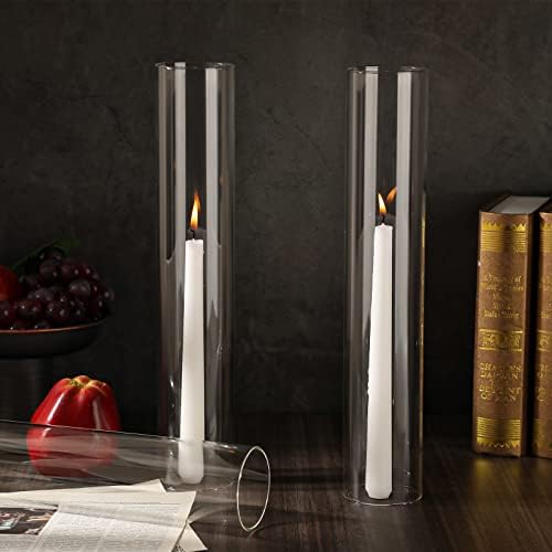 Treela 6 Pcs 2.5" W x 14" H Hurricane Candle Holder Sleeve - Image 3