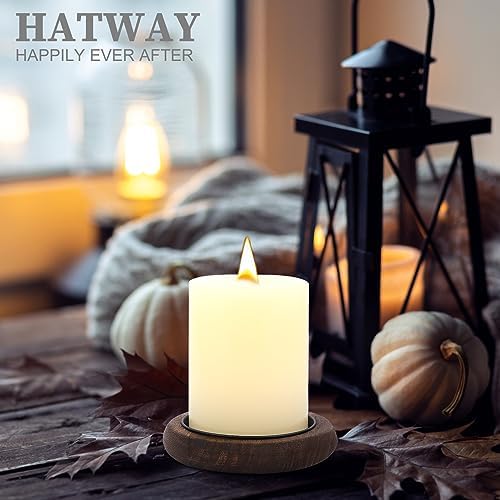 Hatway Wood Candle Holders for Pillar Candles - Image 3