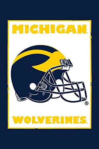 Collegiate Garden Flag (Michigan Helmet)