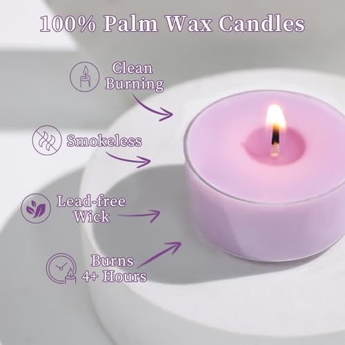 Lavender Scented Tea Lights Candles 16 Pack - Image 5