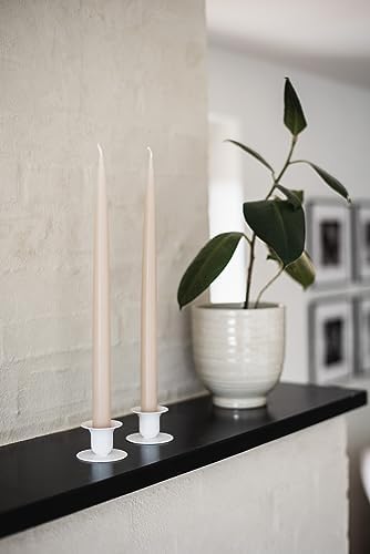 Kunstindustrien® Taper Candles – Set of 4, 13.8" – Made in Denmark, Long Burning Candles 15h, Unscented & Smokeless Candlesticks – Elegant Tall Candles for Weddings, Dinners & Home Decor (Nude) - Image 4