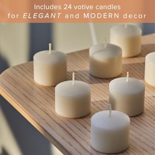 Simply Soson Ivory Votive Candle Set of 24 Bulk Unscented 10Hr Burn - Image 3