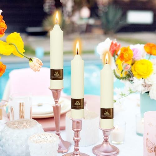 Cream White Taper Candle Candle Sticks, 7 Inch Mini Pillar Candles, 4PCS Handmade Unscenteds Candlesticks for Festive, Party, Spell, Wedding, Home Decor - Image 5
