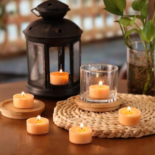 Scented Tea Lights Candles, Citrus Sunburst, 16 Pack – Vibrant Orange Scented Tealight Candles – 100% Palm Wax, 6 Hour Burn Aromatherapy Tea Light Votive Candle for Holiday Gatherings, Festive Decor - Image 6