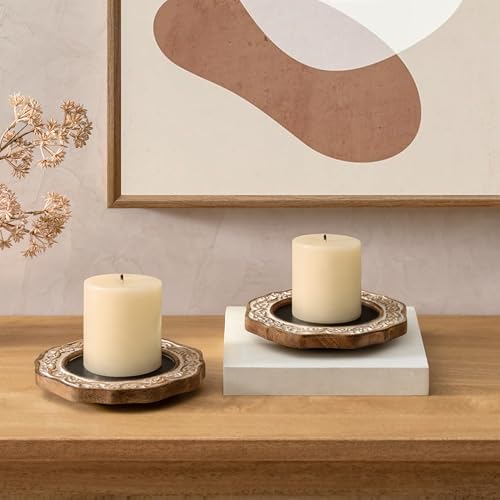 JFY Designs Celesta Duo Candle Holders for Pillar Farmhouse Fireplace Décor - Image 3