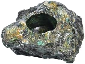 AMOYSTONE Emerald Rough Stone Candle Holder Heavy Natural Decor by AMOYSTONE%C2%AE