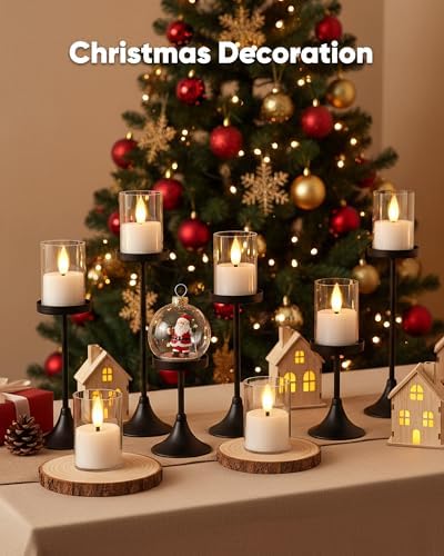 Homemory Acrylic Flameless Led Votive Tealight Candle with 6H Timer, 12Pack - Image 4