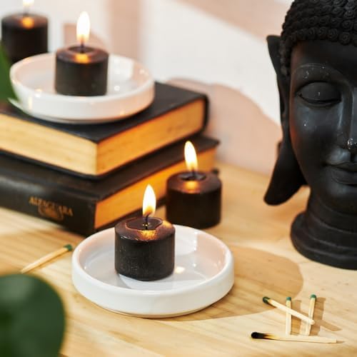 Simply Soson Black Votive Candle Set of 24 Bulk Unscented 10Hr Burn - Image 4