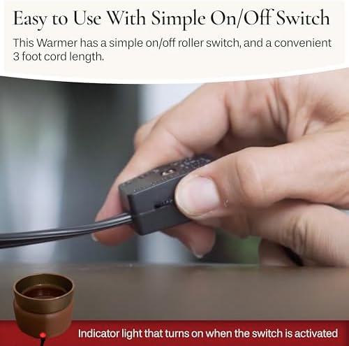 Candle Warmers ETC 2-in-1 Candle and Fragrance Warmer for Warming Scented Candles or Wax Melts and Tarts with to Freshen Room, Pewter Walnut - Image 6