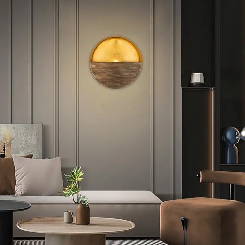 Luxury Metal Wall Candle Sconces – Large Handcrafted Wall-Mounted Tealight Candle Holders with Gold Leaf Interior – Modern & Rustic Home Décor for Living Room, Hallway – 11.8" Bronze Single Piece - Image 3