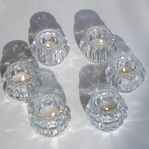 Woho 6pcs Clear Votive Candle Holders, Tealight Candle Holder for Wedding by Woho