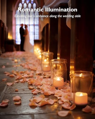 Homemory 24-Pack Flameless Tea Lights Candles Battery Operated, 200+ Hours - Image 6