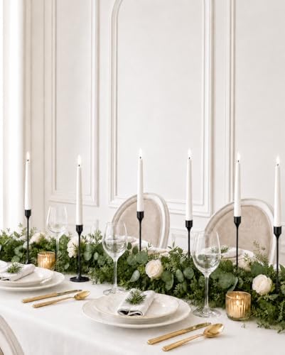 NLBTW Black Candlestick Holders, Set of 3 Tall Metal Taper Candle Holder - Image 2