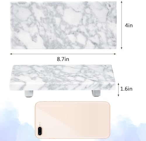 Natural Marble Tray Pedestal Stand, Stone Riser for Bathroom, Kitchen Sink - Image 2