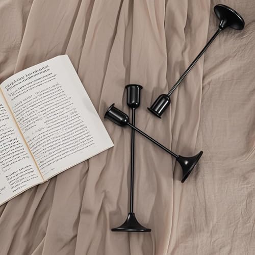 Batoslee Black Candlestick Holders Set of 3 Pcs, Taper Candle Sticks Stand - Image 2