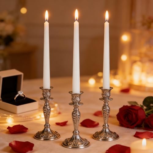 White Unscented Taper Candles for Home Decoration, 20 Pack 10 Inch Dripless Candlesticks for Dinner Party Wedding - Image 5