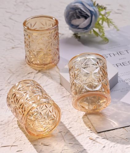 Gold Votive Candle Holders Set of 12, Tea Lights Candle Holders Glass for Wedding Table Centerpieces, Gold Candle Holder for Christmas Party Diwali Centerpieces for Table, Home Party Supplies - Image 5
