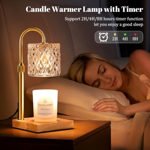 Amber Candle Warmer Lamp with Timer,Wax Melt Warmer Housewarming Gifts - Image 5