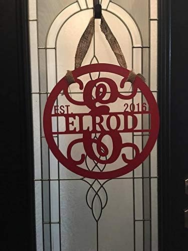 PK Décor Custom Front Door Decor, Split Letter Last Name Sign for New Home, Personalized Monogram Initial, Last Minute Gift for Wife, 18 in, QUICK