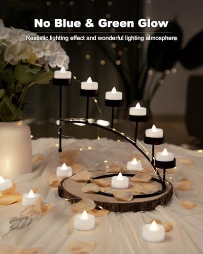 BEICHI 24Pack Battery Operated Tea Lights with Timer, 6H Timer Built-in - Image 6