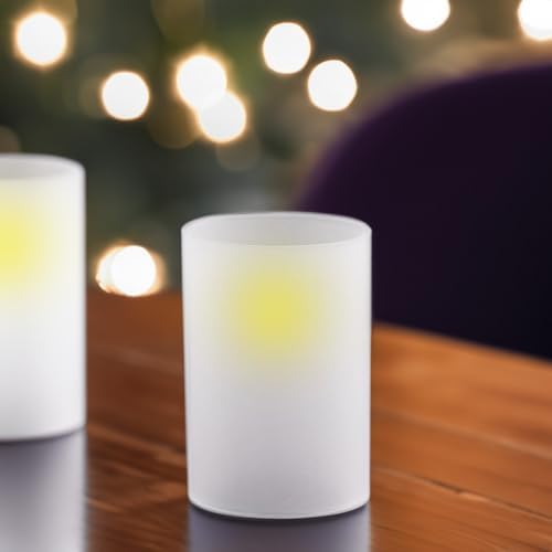 WGVI Hurricane Candle Holder Sleeve, W: 5", Ht: 8", Frosted Glass Cylinder Open Both Ends, Chimney Tube Shade, 6 Pieces - Image 4